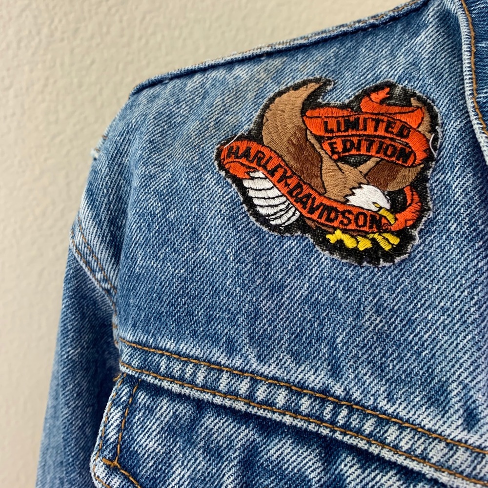 Harley Davidson Patch Denim Jacket - image 3